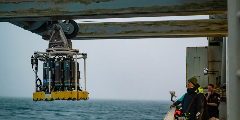 CTD LARS deployment in Antarctica