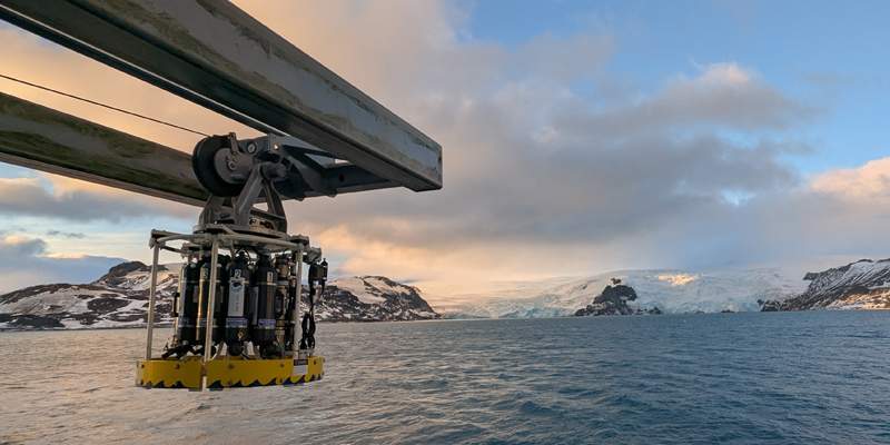 CTD LARS deployment in Antarctica